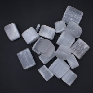 Selenit Satin Spar Vit – vit selenitpinne