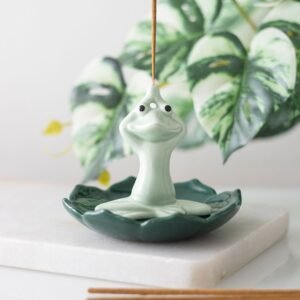 Yoga Frog rökelsehållare i keramik