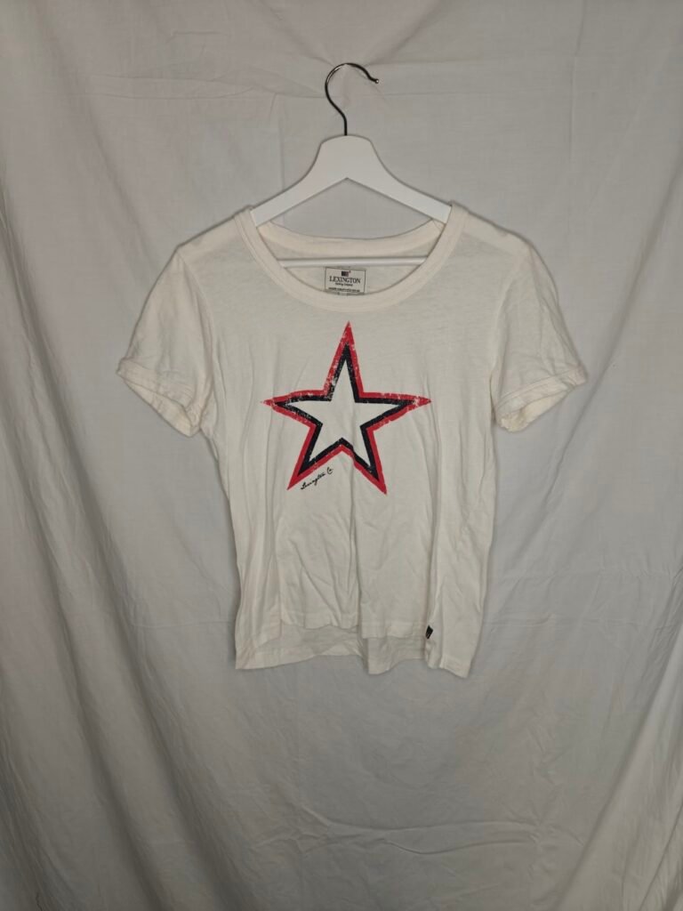 Lexington Clothing Co T-shirt ~ Vit med stjärntryck ~ Strl Ej angiven