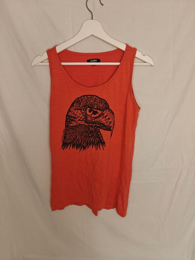 Colorado Denim Linne ~ Orange med Örntryck ~ Strl XS