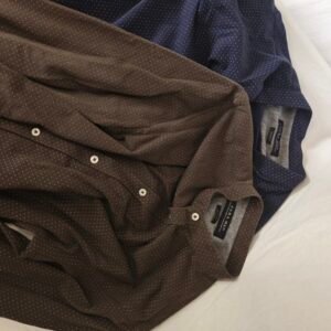 Zara Man Skjortor 2-pack ~ Blå & Grön med vita prickar ~ Strl Okänd